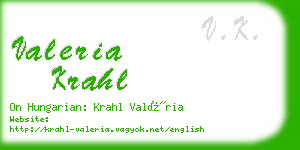 valeria krahl business card